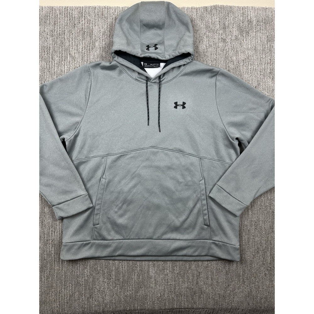 Under Armour ColdGear Loose Hoodie Pullover Gray Mens Size 4XL
